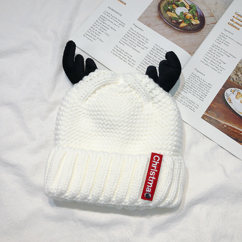 Knitted hat cute antler Christmas hat warm knitted hat - Image 6