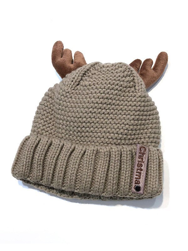 Knitted hat cute antler Christmas hat warm knitted hat - Image 5