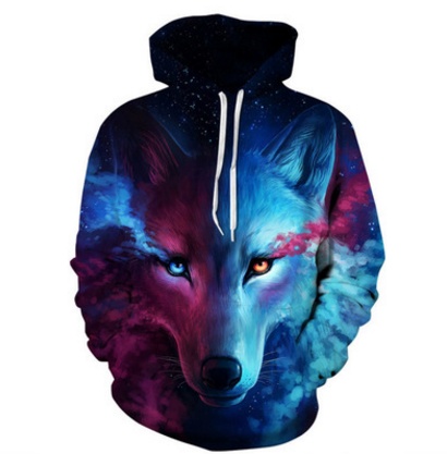 Wolf Printed Hoodies Men 3D Sweatshirt - Image 3