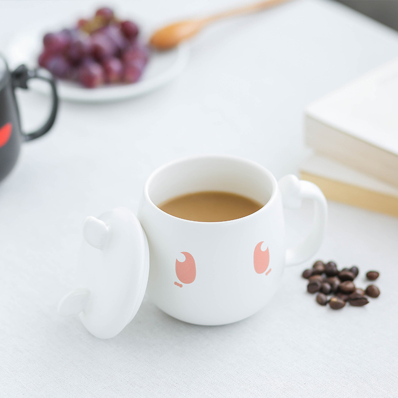 Ceramic Mug With Lid Handle Custom Breakfast Mug - Image 3