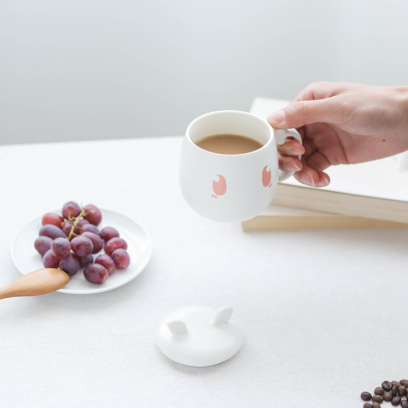 Ceramic Mug With Lid Handle Custom Breakfast Mug - Image 5