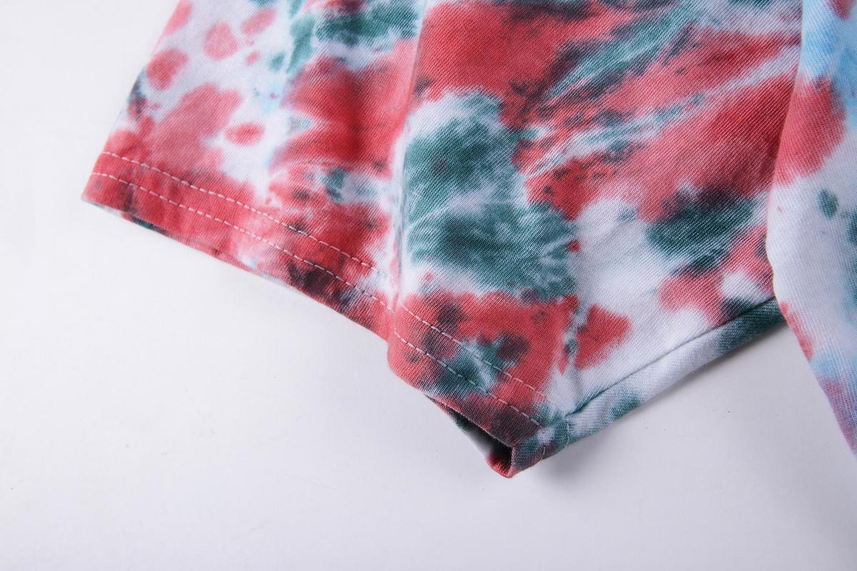 Alien Football Tie Dye Men's and Women's Casual Short Sleeve T-Shirt - Image 2