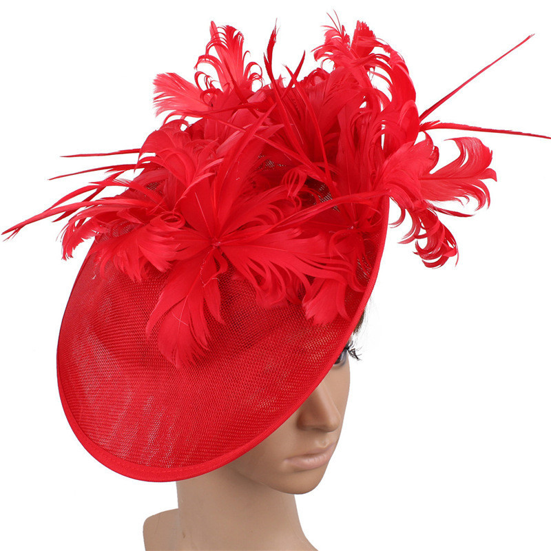 Horse Racing Festival Fashion High-End Top Hat Hair Accessories Aristocratic Ladies Feather Hat Hair Accessories Hairpin - Image 9