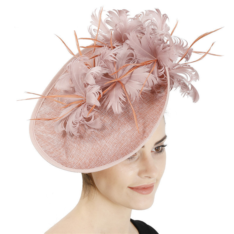 Horse Racing Festival Fashion High-End Top Hat Hair Accessories Aristocratic Ladies Feather Hat Hair Accessories Hairpin - Image 7