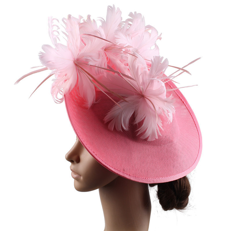 Horse Racing Festival Fashion High-End Top Hat Hair Accessories Aristocratic Ladies Feather Hat Hair Accessories Hairpin - Image 5