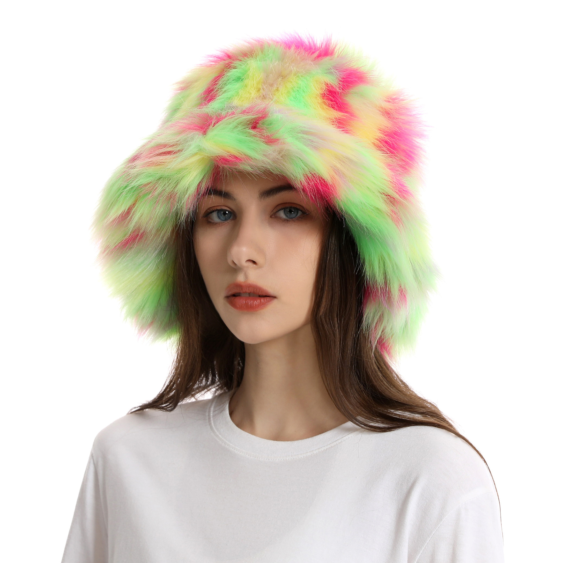 Women's Bucket Hat Warm Plush Hat - Image 3
