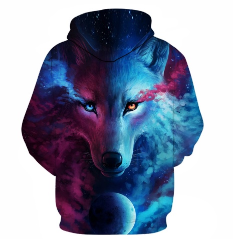 Wolf Printed Hoodies Men 3D Sweatshirt - Image 2