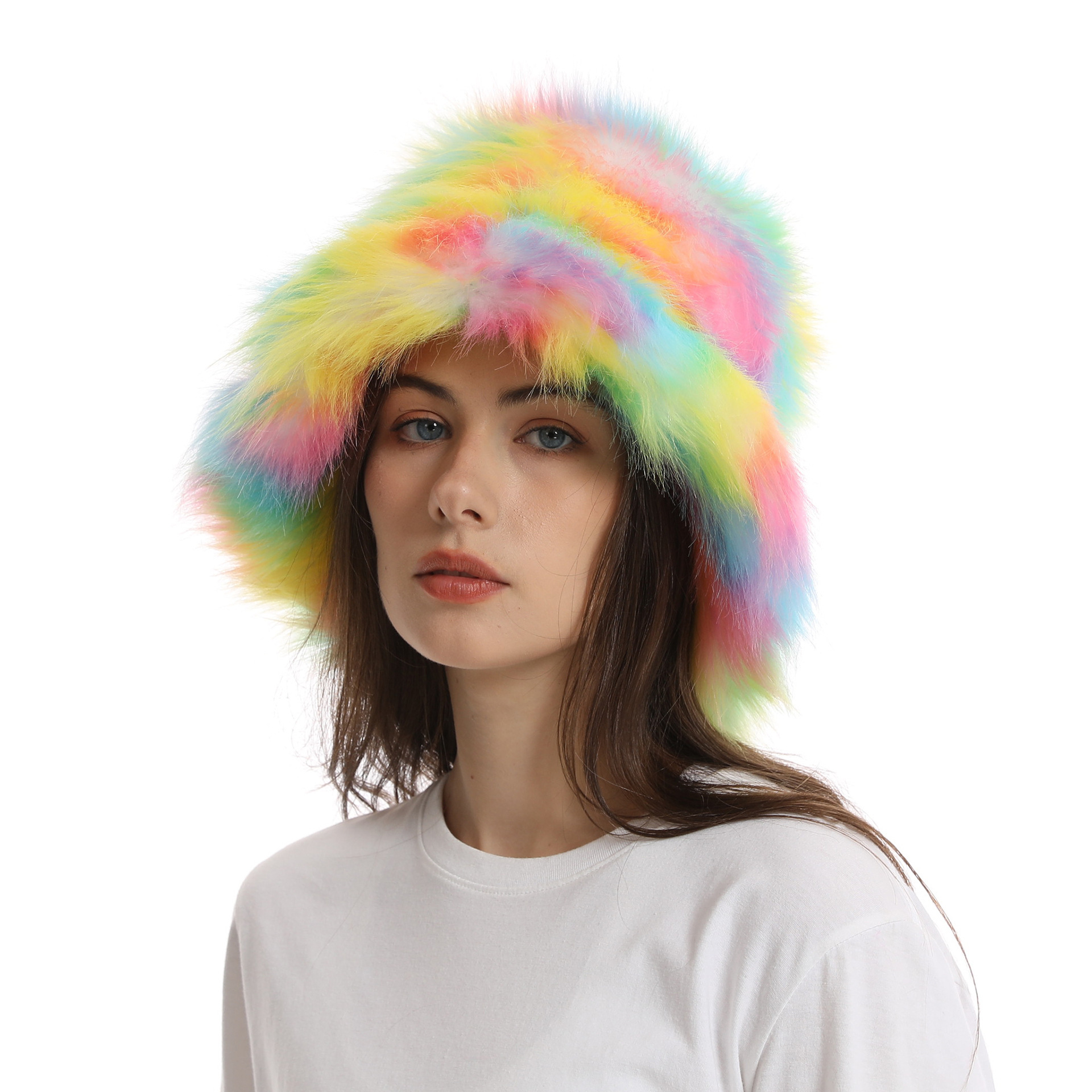 Women's Bucket Hat Warm Plush Hat - Image 10