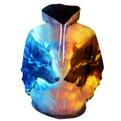 Wolf Printed Hoodies Men 3D Sweatshirt - Image 4