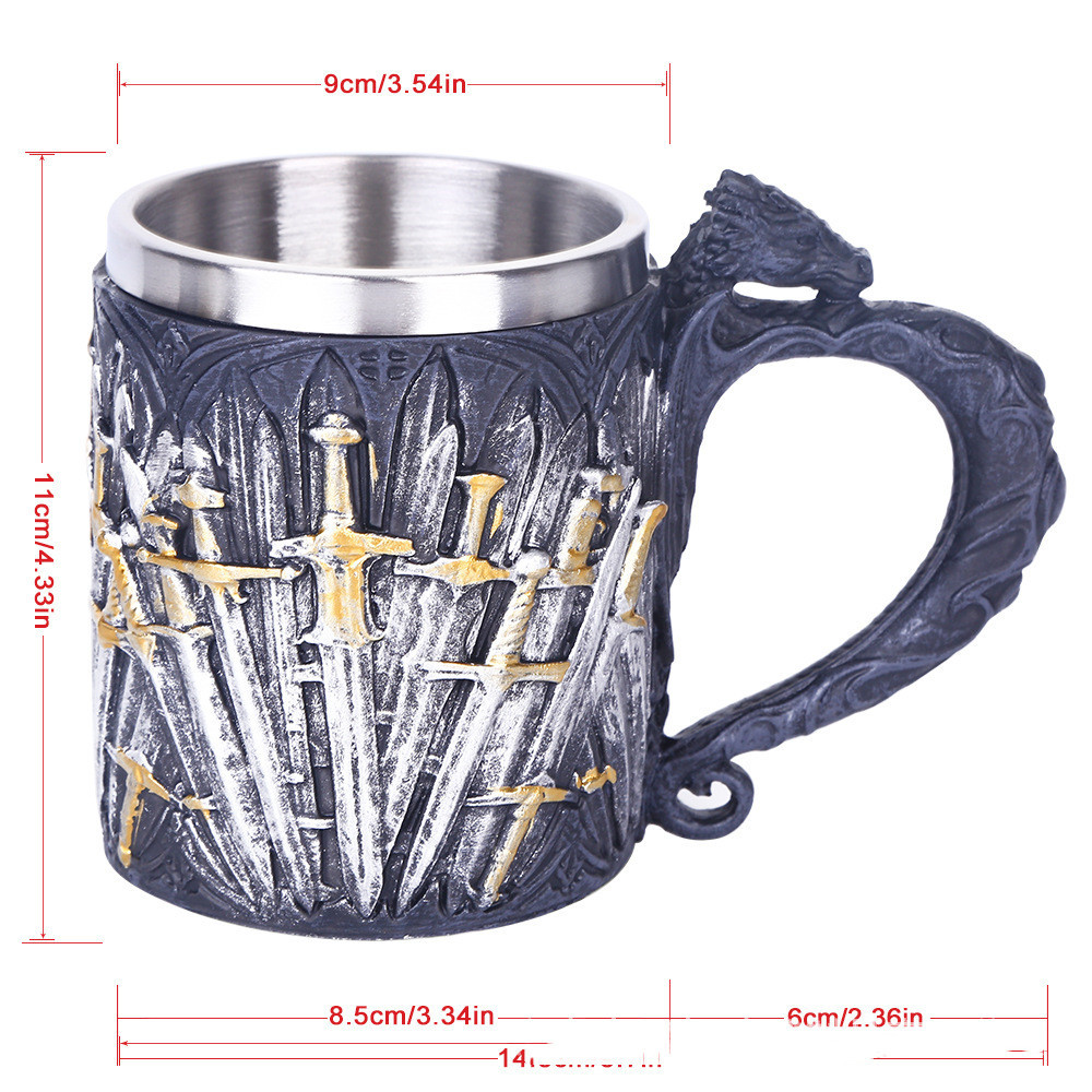 Mug Beer Mug Holy Sword Black Mug Water Cup - Image 5