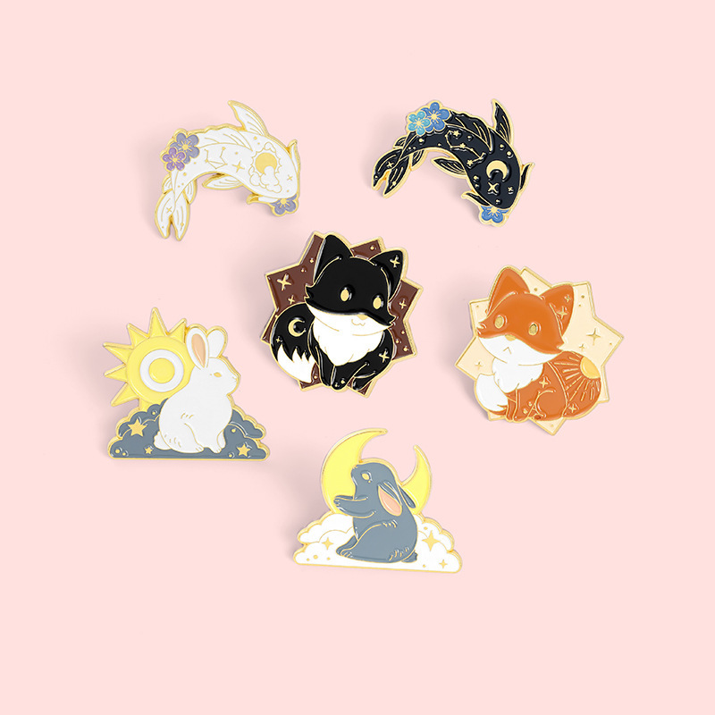 Cute Cartoon Animals Series Badge Brooch